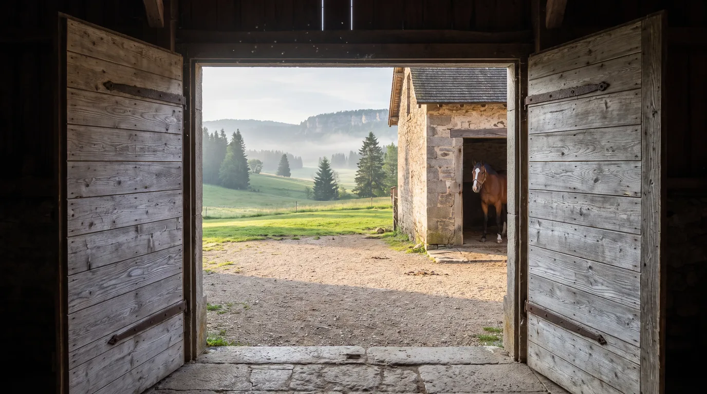Entrée, Ranch du Fer à Cheval, centre équestre à Sixt-Fer-à-Cheval